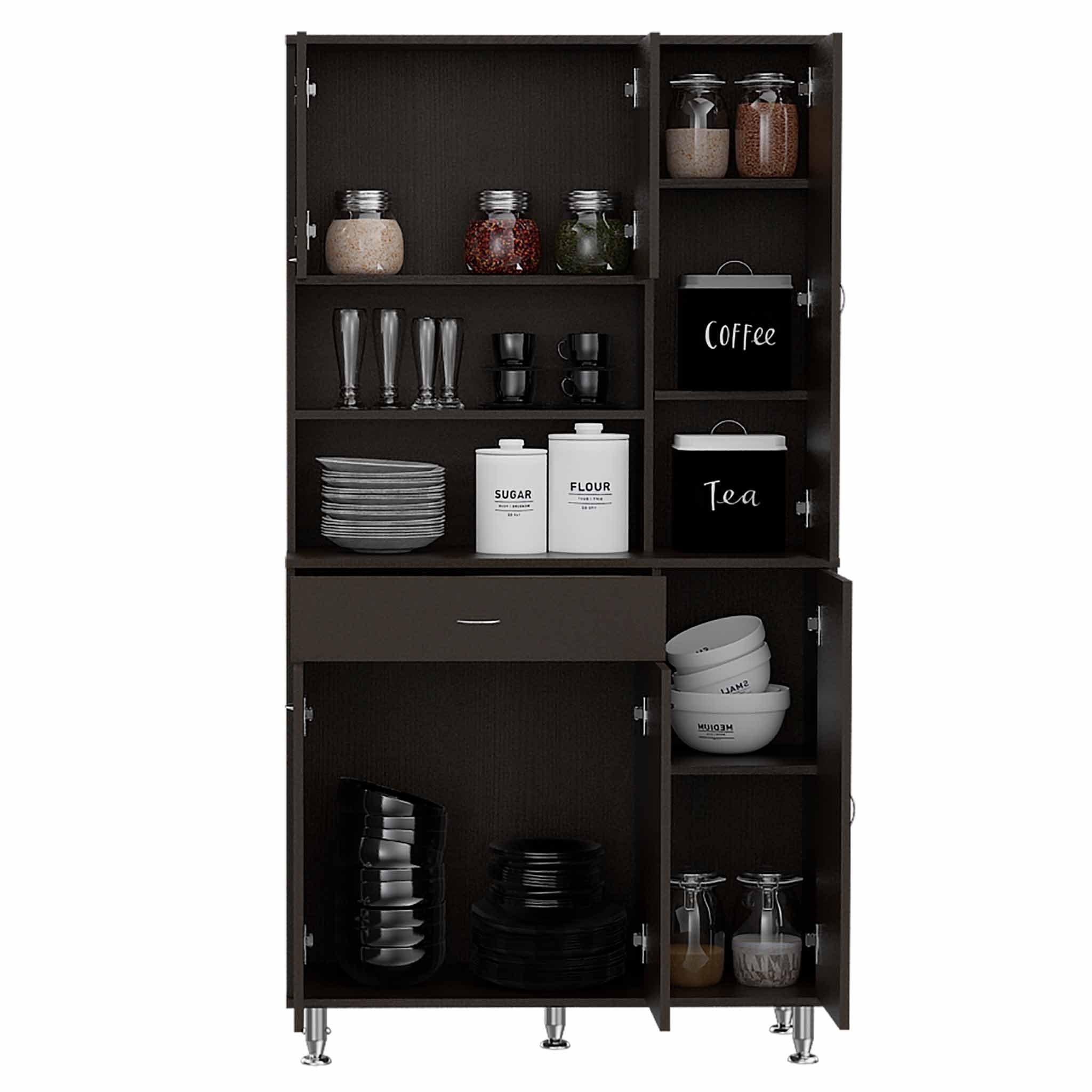 Venice Pantry Cabinet Depot Black